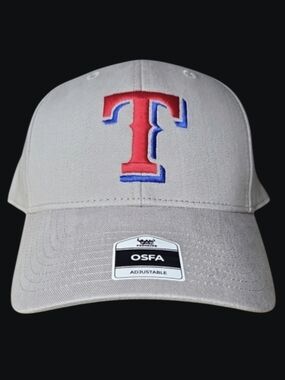 NWT Texas Rangers Major League Baseball Gray Adjustable Cap